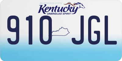 KY license plate 910JGL
