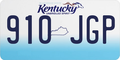 KY license plate 910JGP