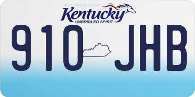 KY license plate 910JHB