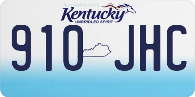 KY license plate 910JHC