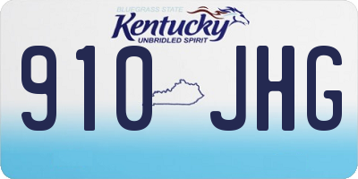 KY license plate 910JHG
