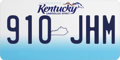 KY license plate 910JHM