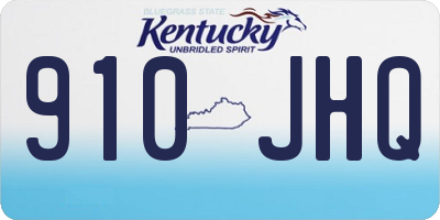 KY license plate 910JHQ