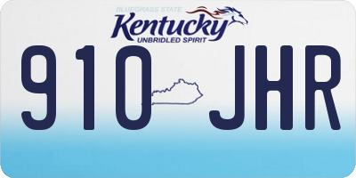 KY license plate 910JHR