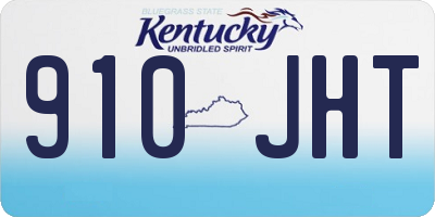 KY license plate 910JHT
