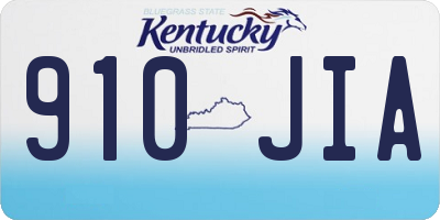 KY license plate 910JIA