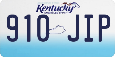 KY license plate 910JIP