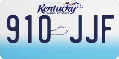 KY license plate 910JJF