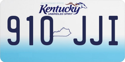 KY license plate 910JJI