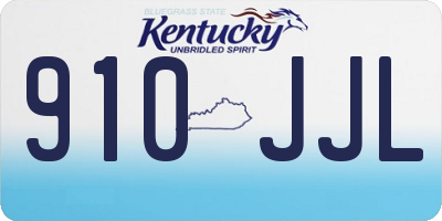KY license plate 910JJL