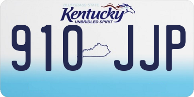 KY license plate 910JJP