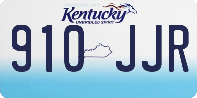 KY license plate 910JJR