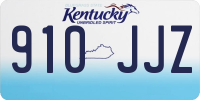 KY license plate 910JJZ