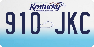 KY license plate 910JKC