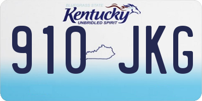 KY license plate 910JKG