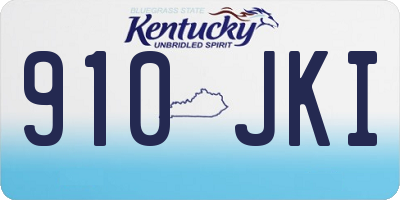 KY license plate 910JKI