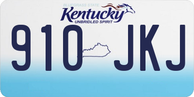 KY license plate 910JKJ