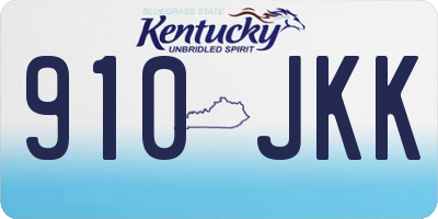 KY license plate 910JKK