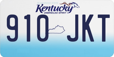 KY license plate 910JKT
