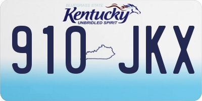 KY license plate 910JKX