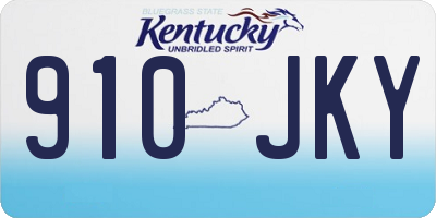 KY license plate 910JKY