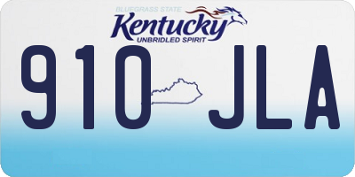 KY license plate 910JLA