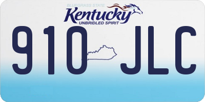KY license plate 910JLC