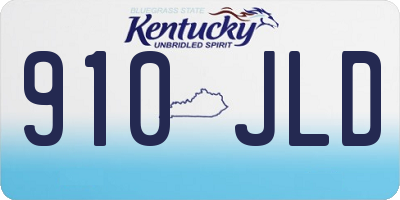 KY license plate 910JLD