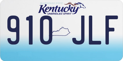 KY license plate 910JLF