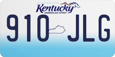 KY license plate 910JLG