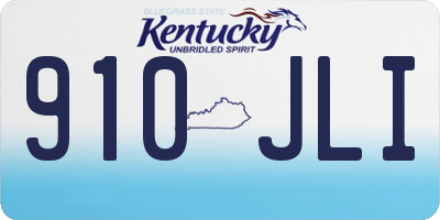 KY license plate 910JLI