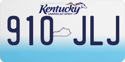 KY license plate 910JLJ