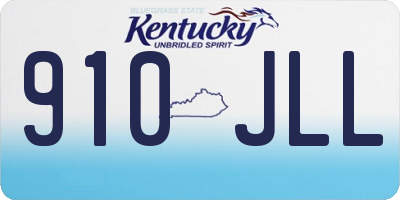 KY license plate 910JLL