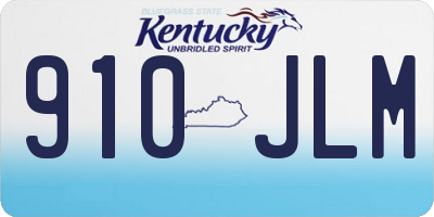 KY license plate 910JLM
