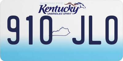KY license plate 910JLO