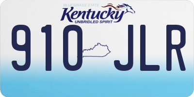 KY license plate 910JLR