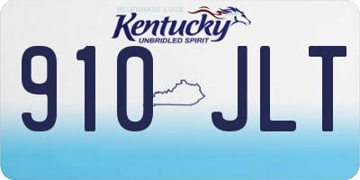 KY license plate 910JLT
