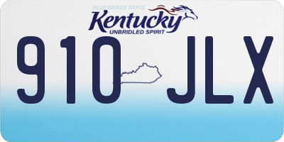 KY license plate 910JLX
