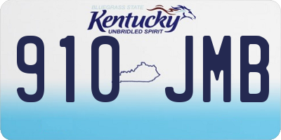 KY license plate 910JMB