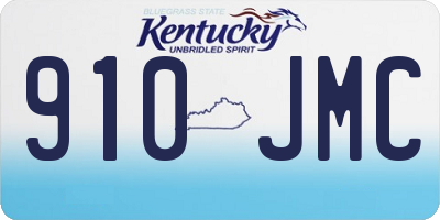 KY license plate 910JMC