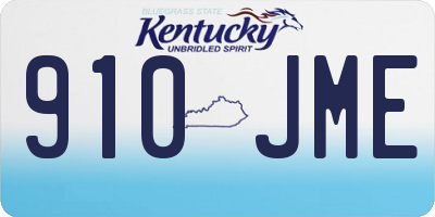 KY license plate 910JME