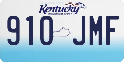 KY license plate 910JMF