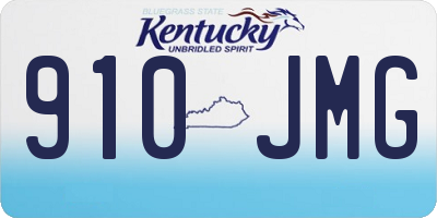 KY license plate 910JMG