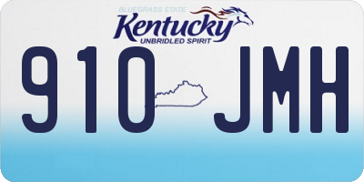 KY license plate 910JMH