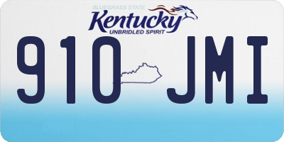 KY license plate 910JMI