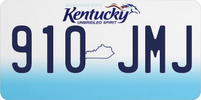 KY license plate 910JMJ