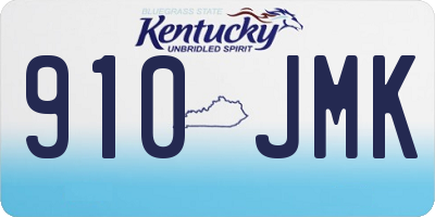KY license plate 910JMK