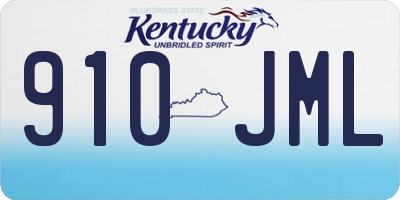 KY license plate 910JML