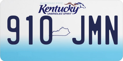 KY license plate 910JMN