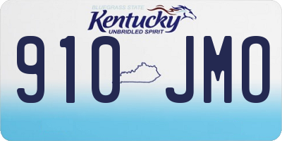 KY license plate 910JMO